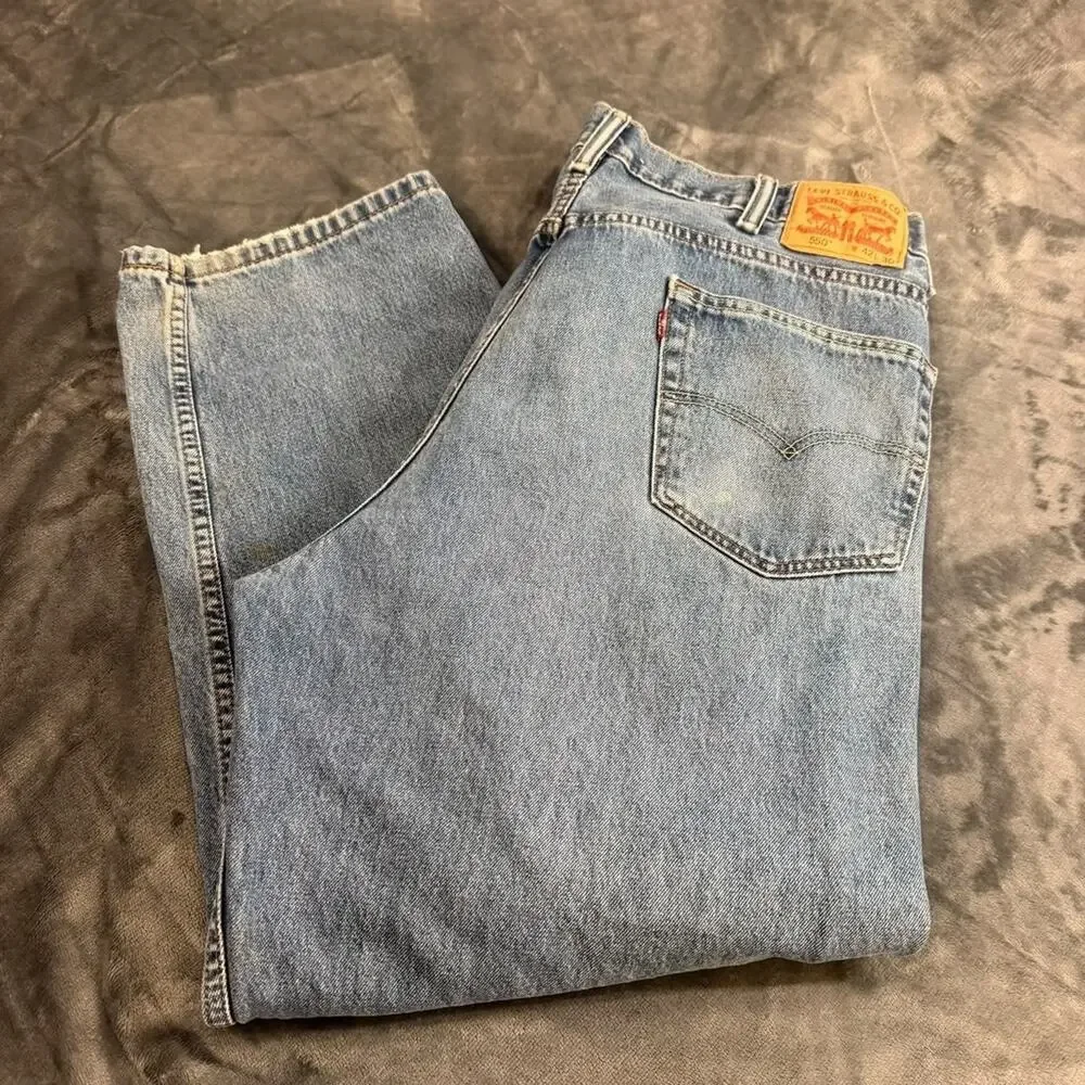 Levi Strauss & Co 550 Relaxed Fit Jeans Blue Denim. Levi's Mens Size 42x30